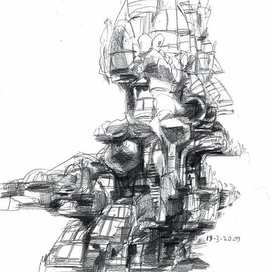 Sketch for sculpture
